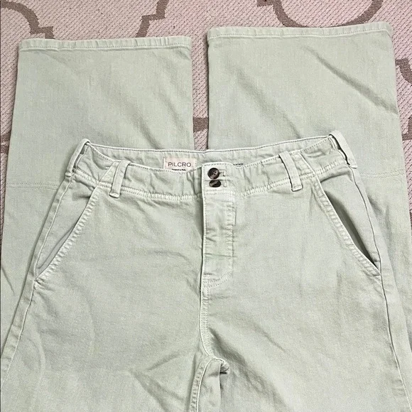 Anthropologie Pilcro Eventide High Rise Wide Leg Chino Trouser Pants, size 28 - Picture 2 of 16